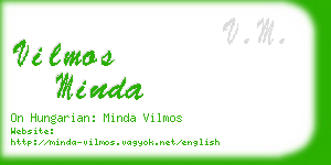 vilmos minda business card